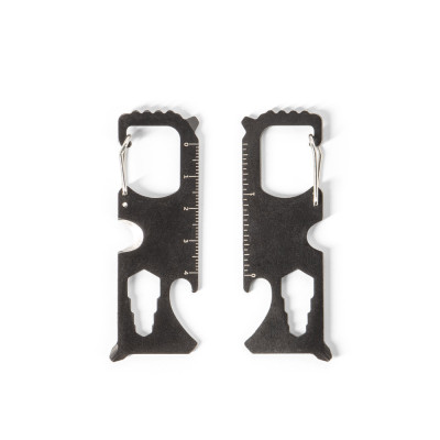 SCREWY. Stainless steel multifunction card with 8 functions